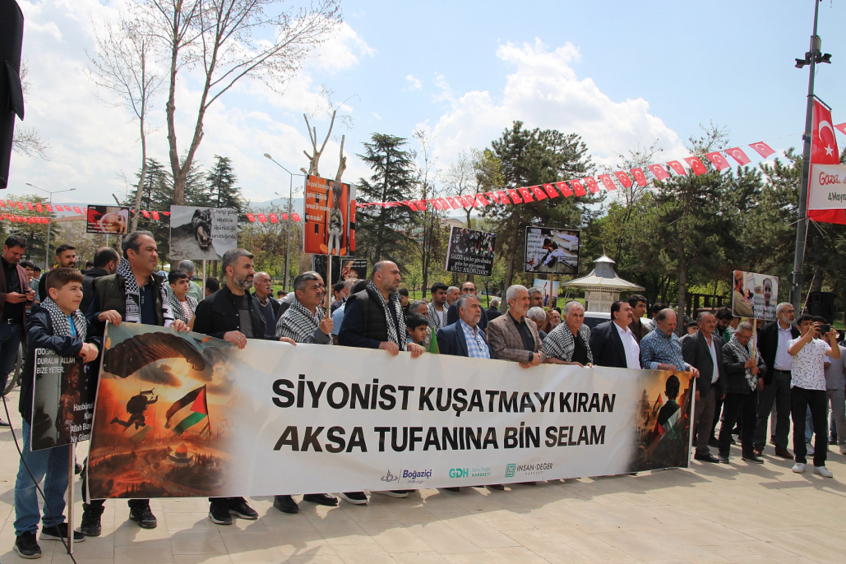 Malatya'da Gazze için binler pedal çevirdi: Zulme karşı haykırış sür ve diren…