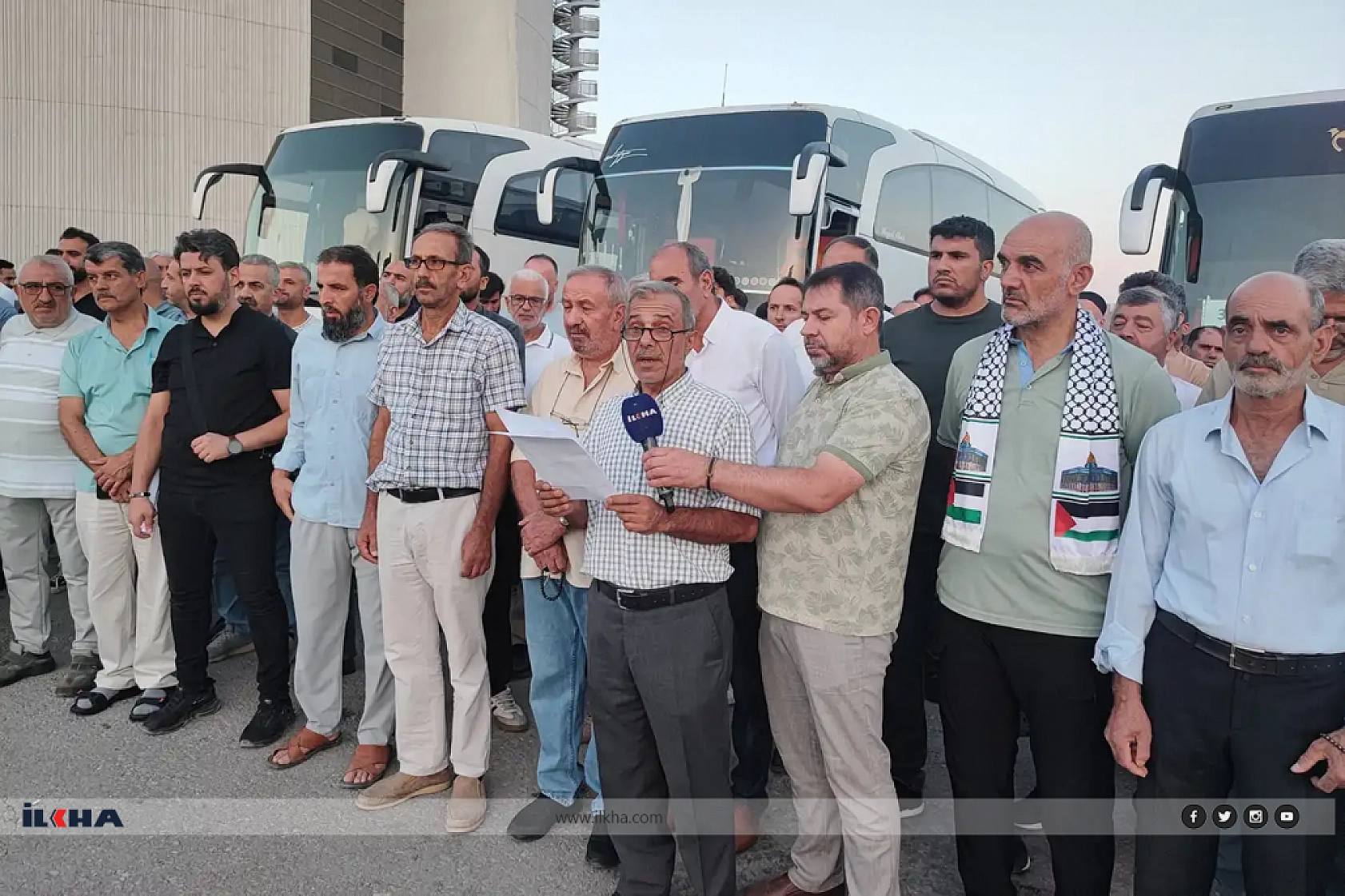 Malatyalılar, 'Gazze'ye İnsani Koridor' yürüyüşüne katılmak için yola çıktı