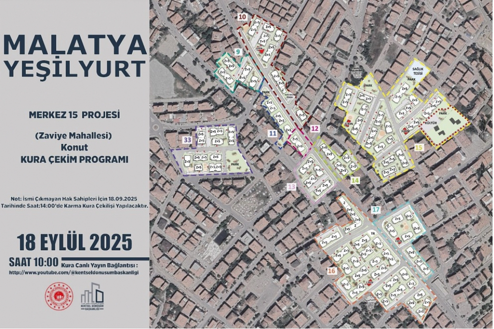 Malatya'da kura heyecanı: Merkez 15 Projesi hak sahipleri belli oldu