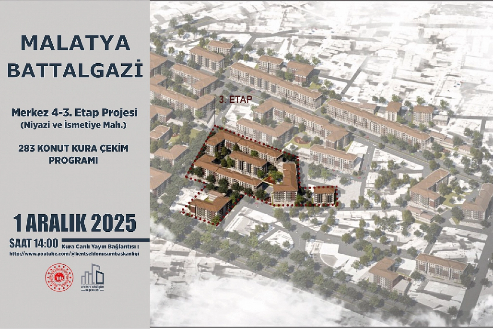 Malatya'da kura heyecanı! Bin 23 konut ve işyerinin hak sahibi belli olacak… İşte detaylar…