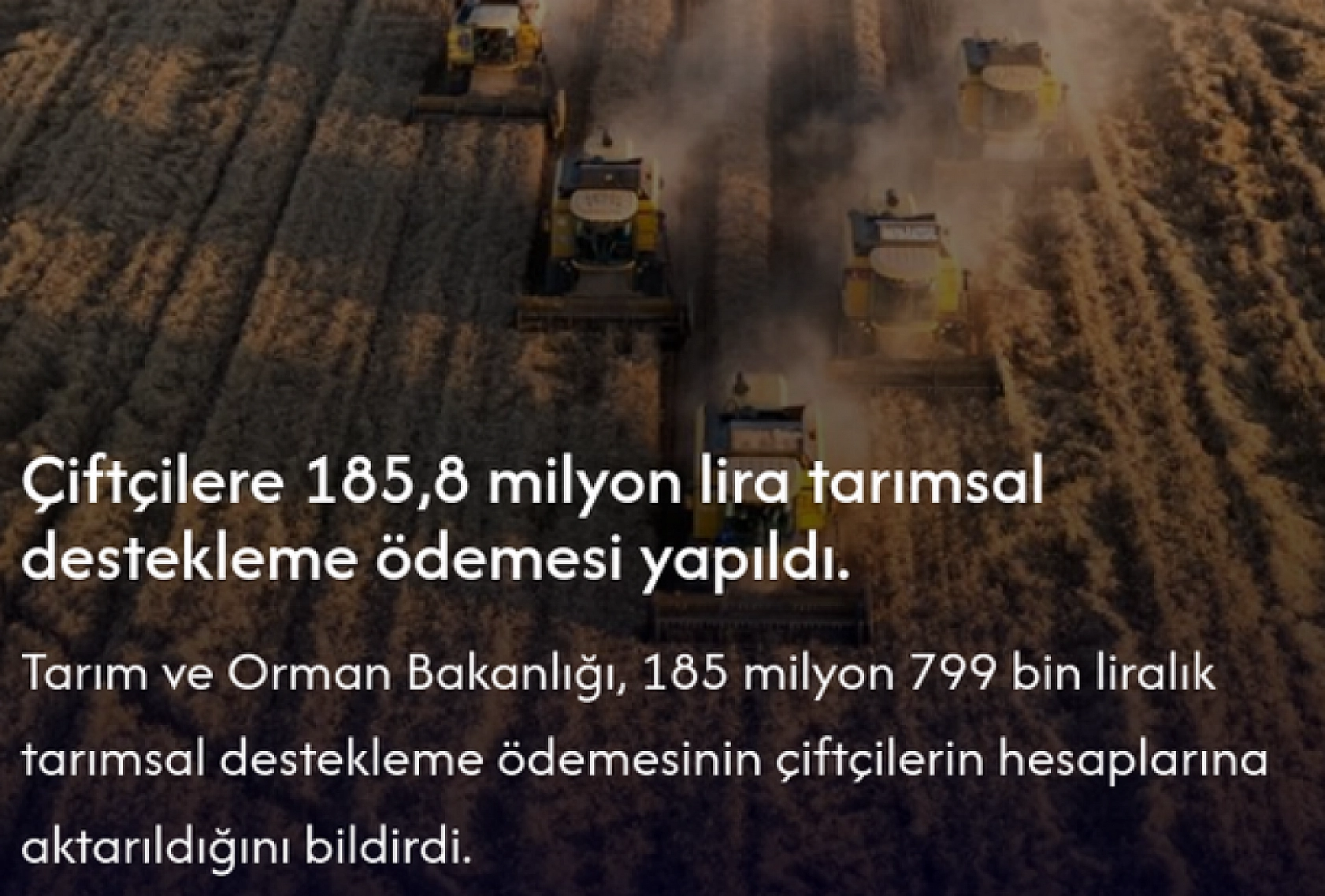 Bakanlık Çiftçilere Müjdeyi Verdi! Hesaplara Yatırıldı…