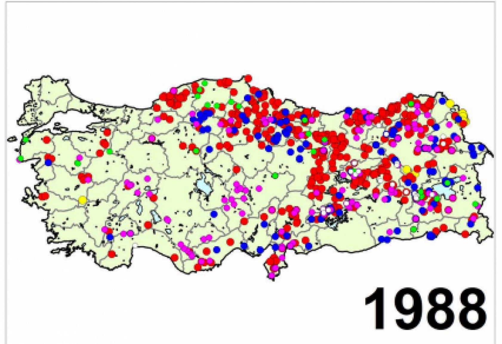 Türkiye'nin Afet Haritası Yayımlandı..! İşte Yıl Yıl Afetin İzleri...!