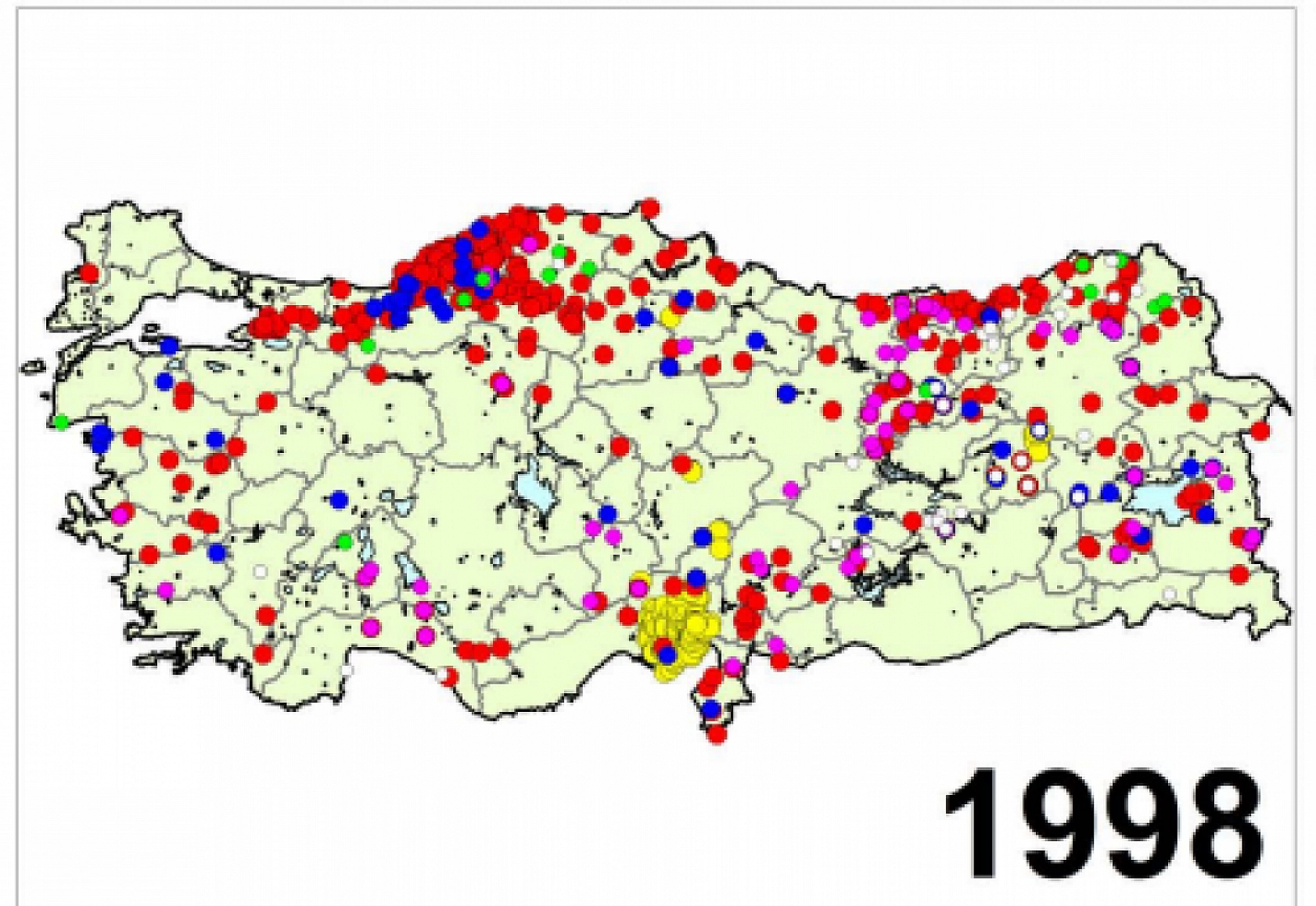 Türkiye'nin Afet Haritası Yayımlandı..! İşte Yıl Yıl Afetin İzleri...!