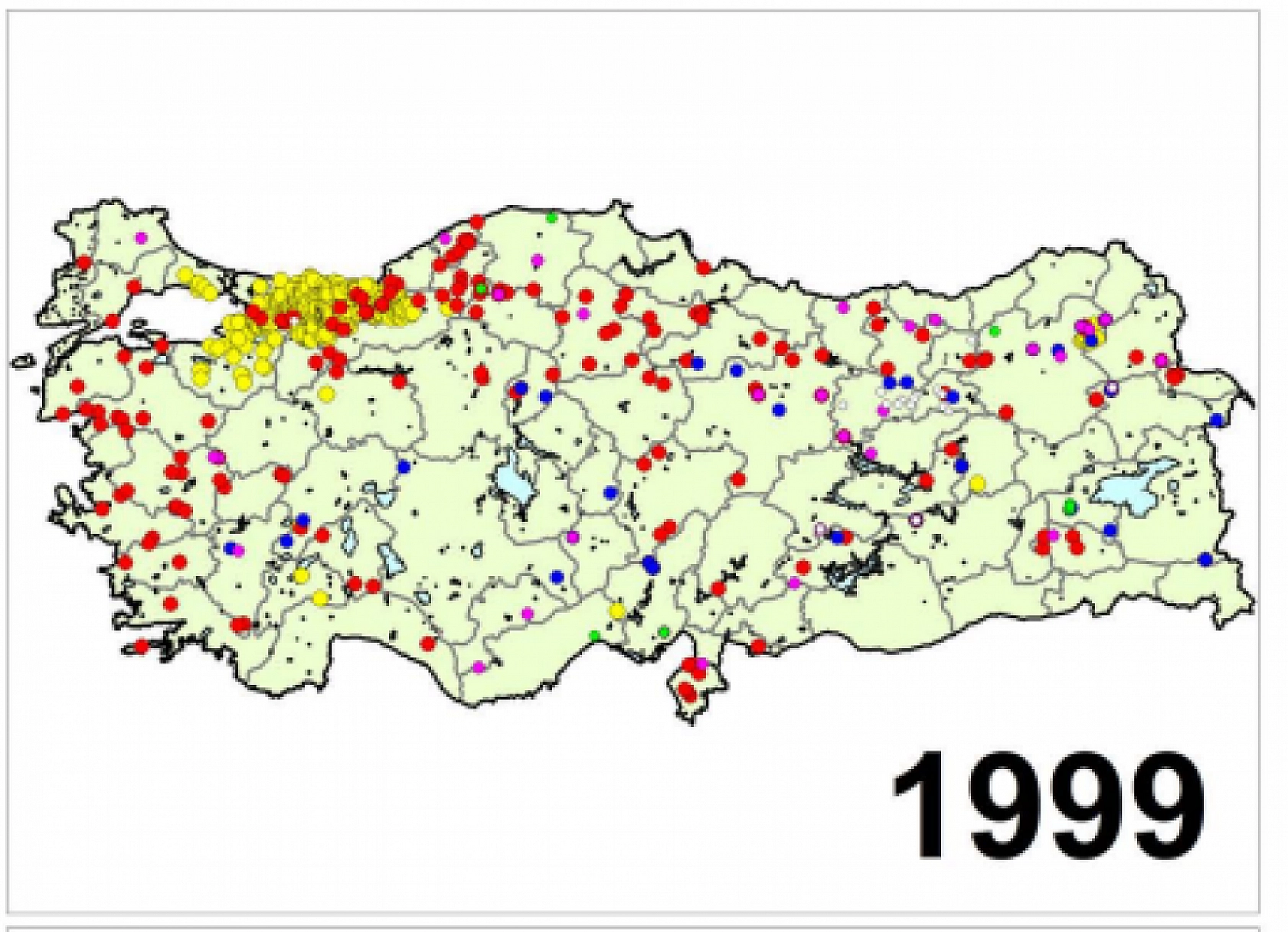 Türkiye'nin Afet Haritası Yayımlandı..! İşte Yıl Yıl Afetin İzleri...!
