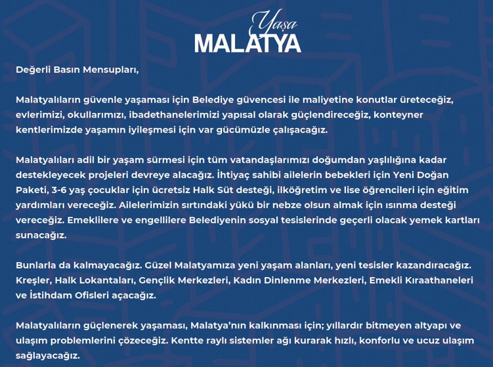 Ağbaba'dan Malatya'ya dev projeler