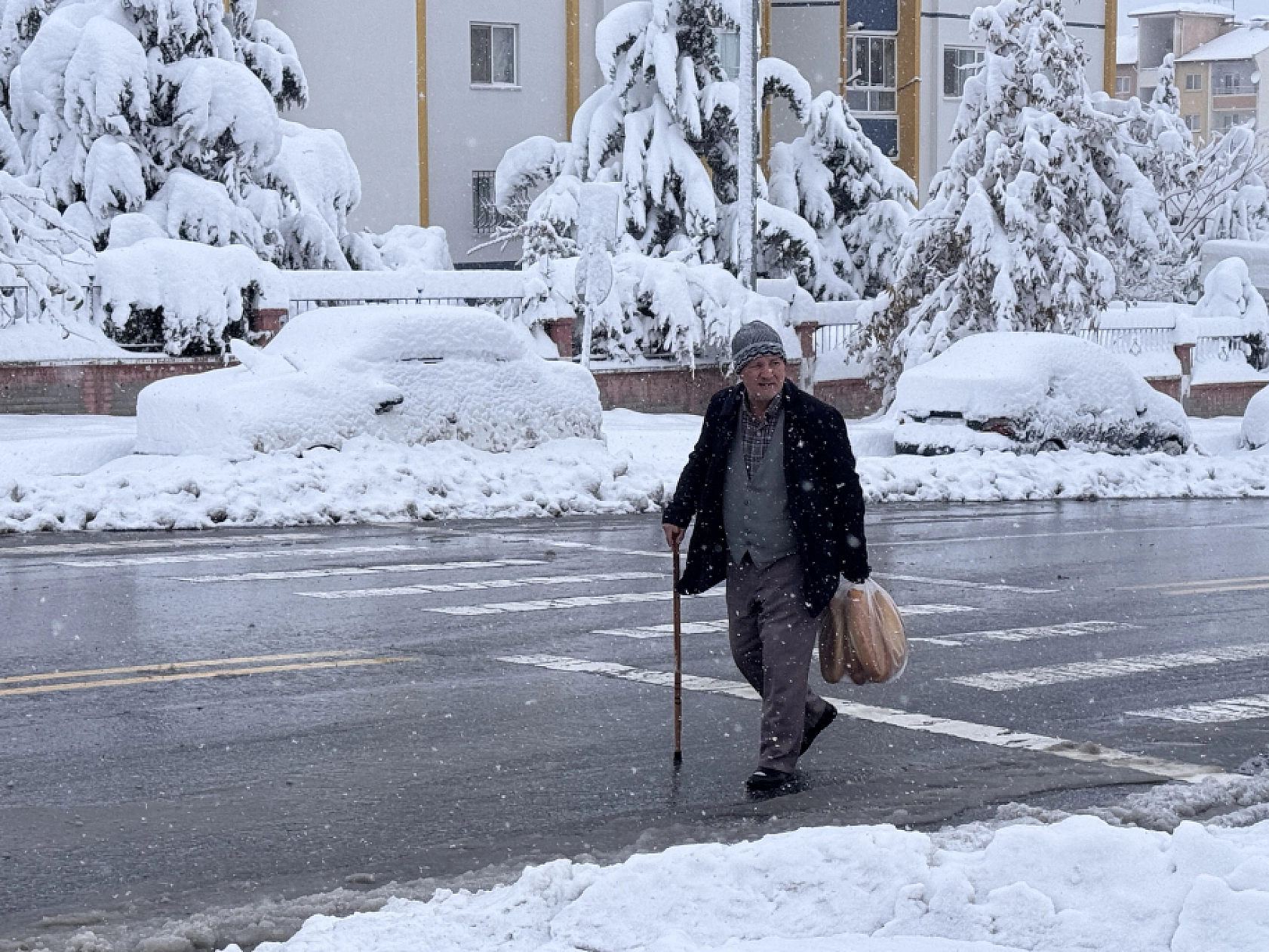 Malatya'nın O İlçesi Beyaza Büründü