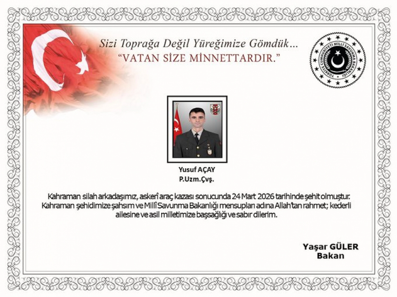Türkiye'yi yasa boğan haber: Bir asker şehit oldu