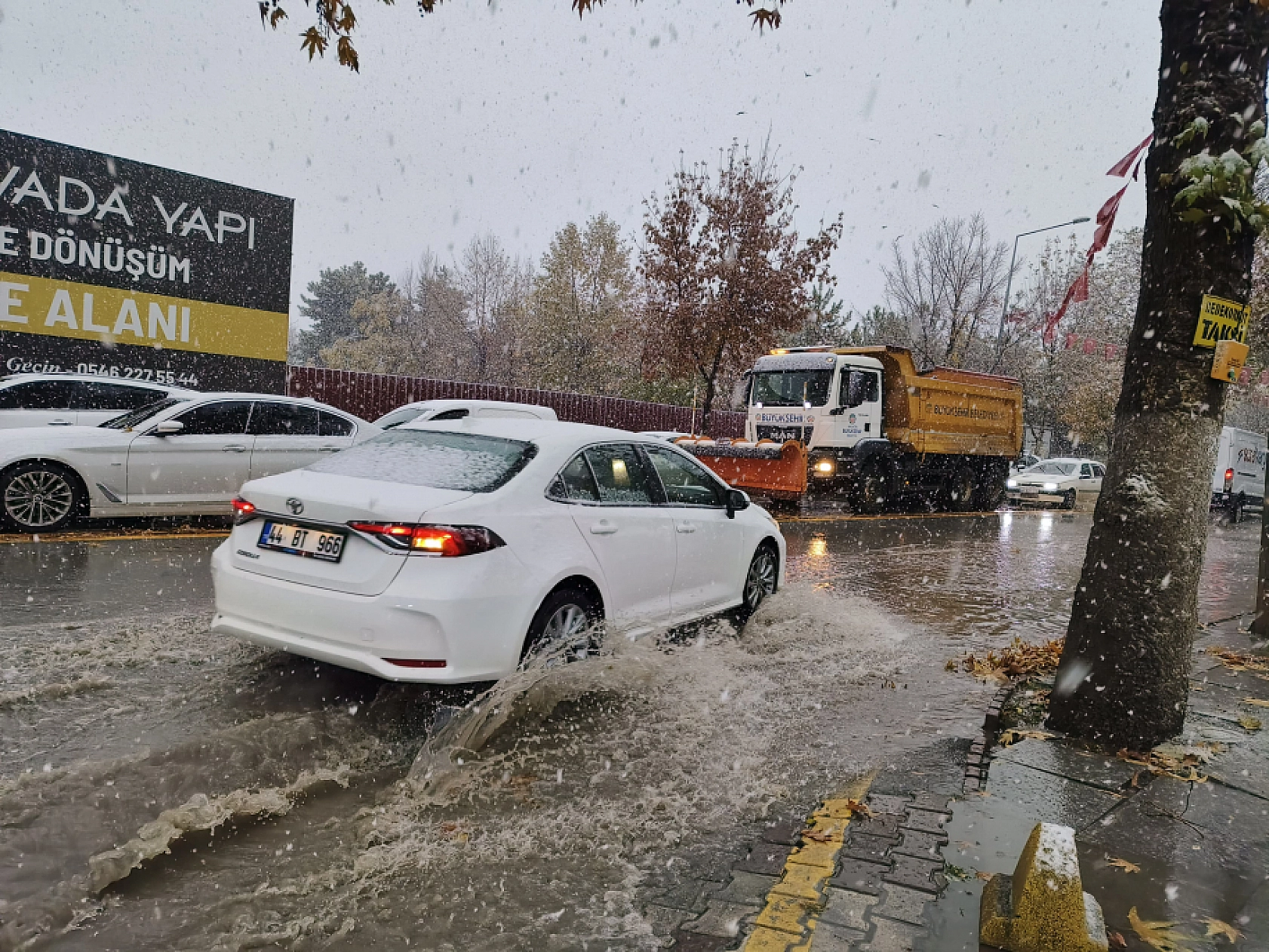 Malatya'da Kar Yağışı Başladı