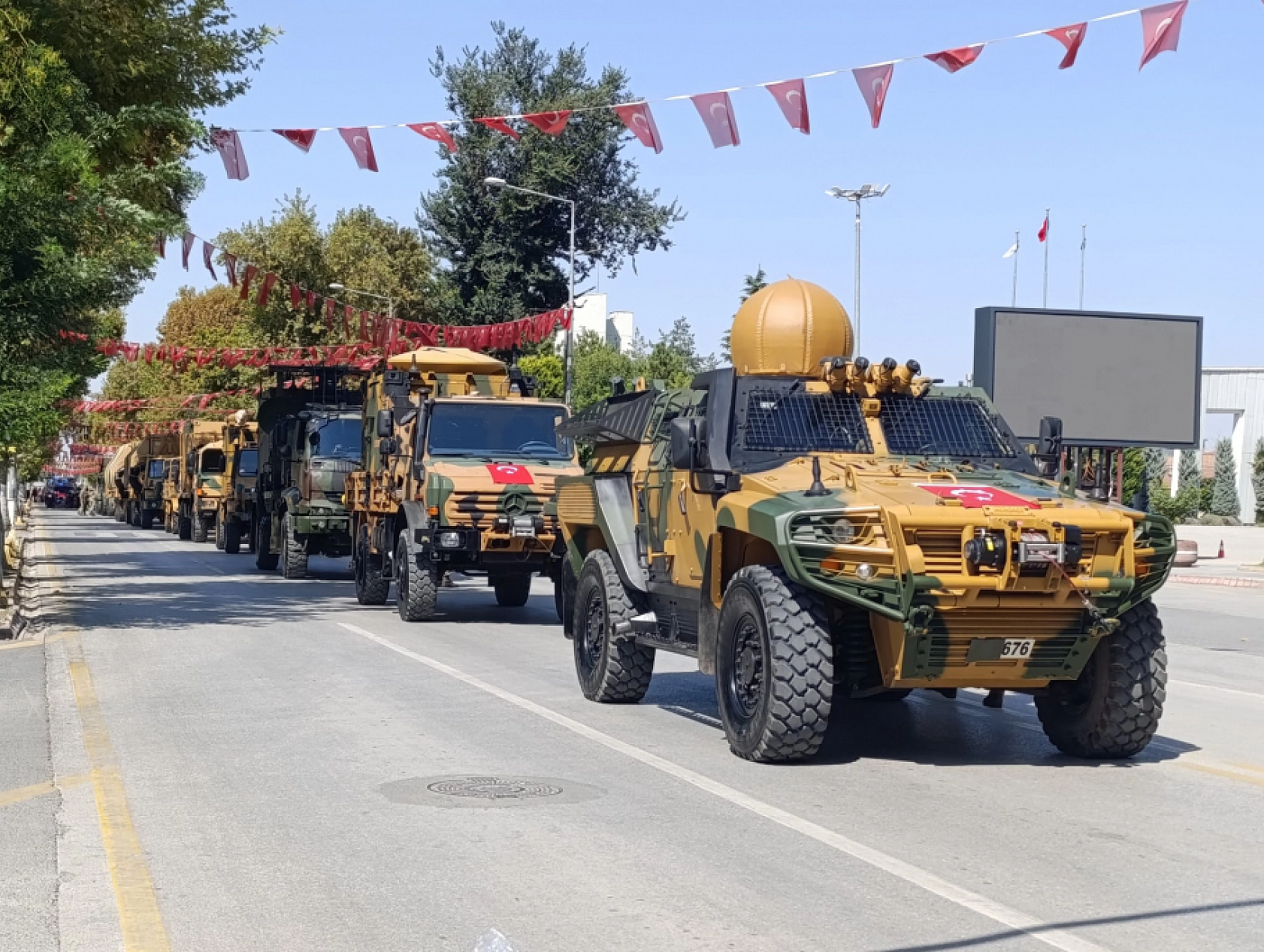 İnönü Caddesi'nde 30 Ağustos provası