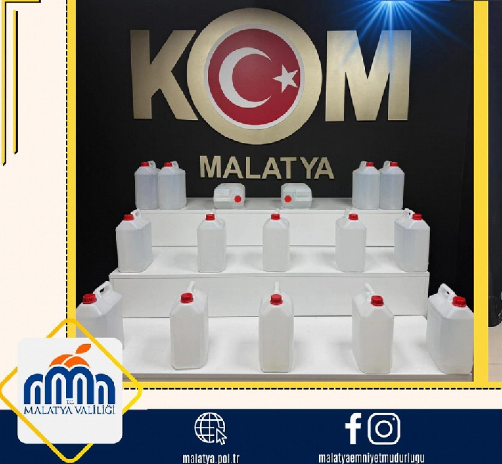 Malatya'da Denetimler Sıklaştı: 76 Litre Sahte Alkol Ele Geçirildi