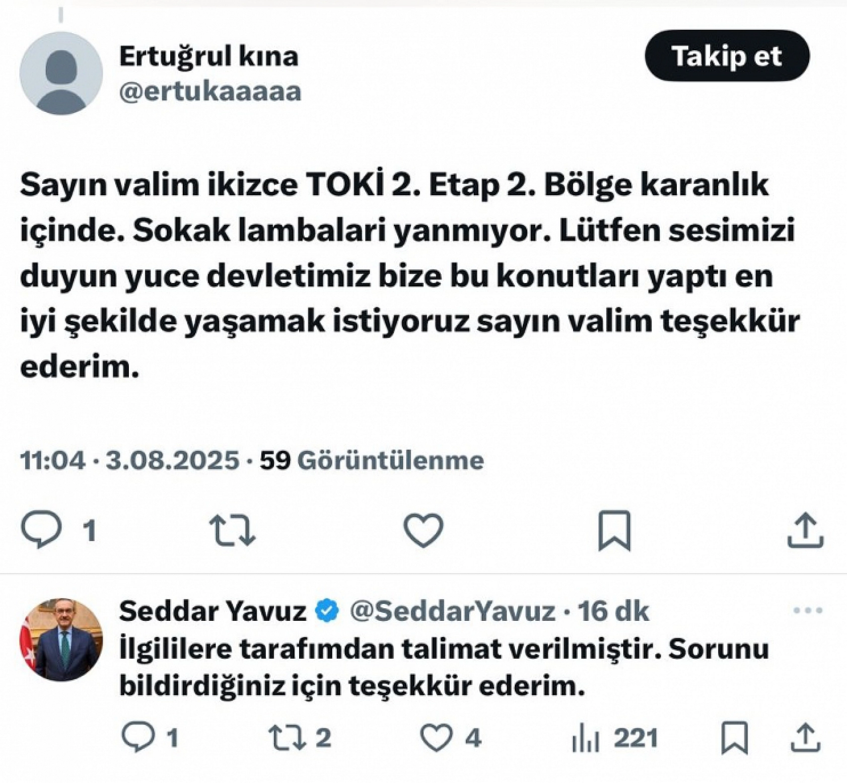 Malatya Valisi Yavuz kayıtsız kalmadı: Talimatı verdi