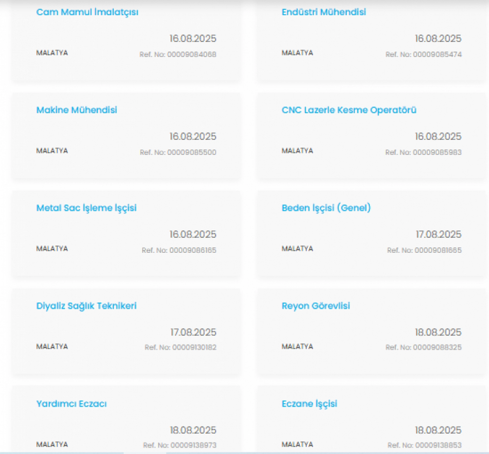 İŞKUR'dan Malatya'ya istihdam atağı: Onlarca meslek dalında personel alımı başladı