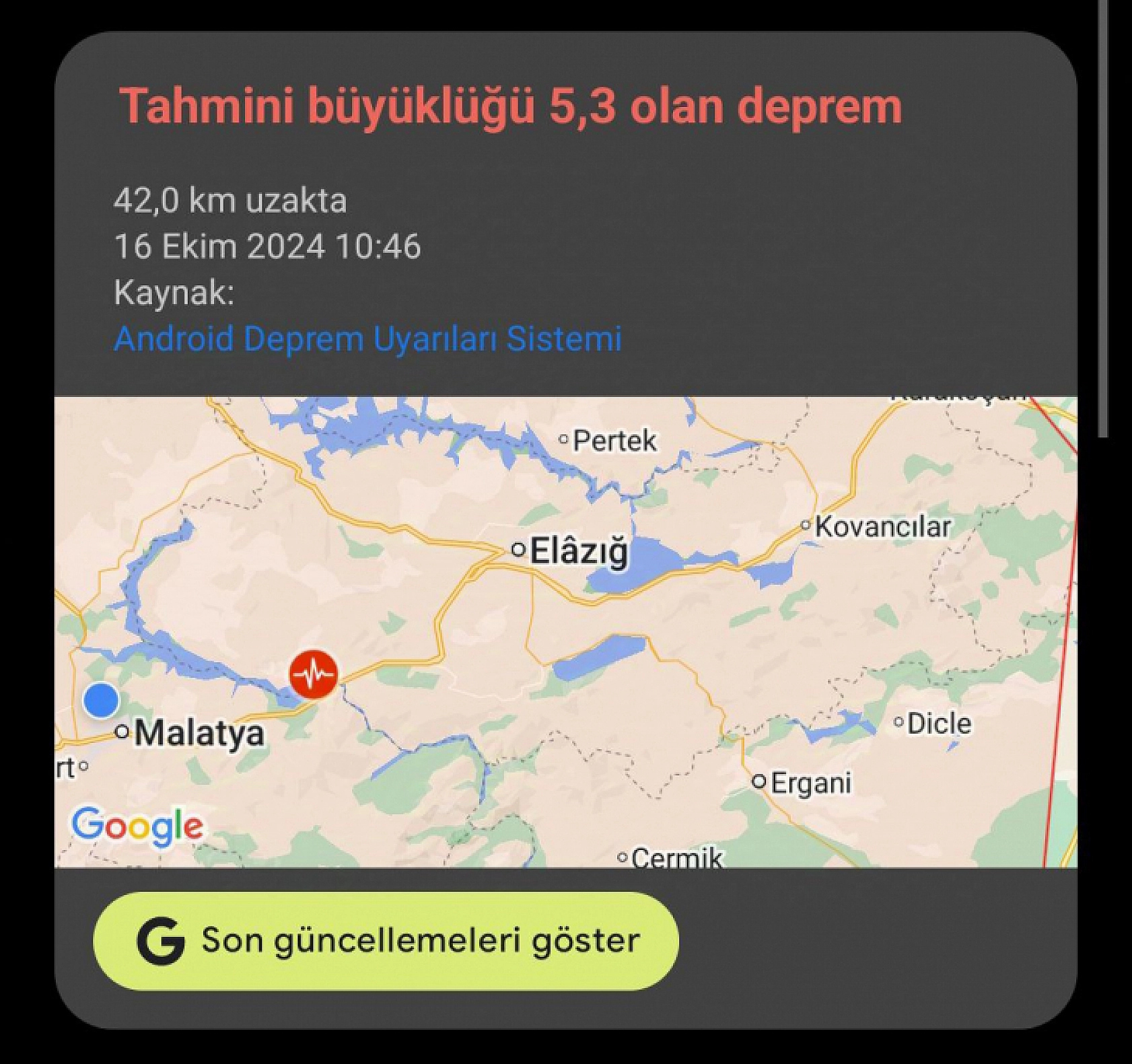 Malatya Şiddetli Depremle Sarsıldı..!