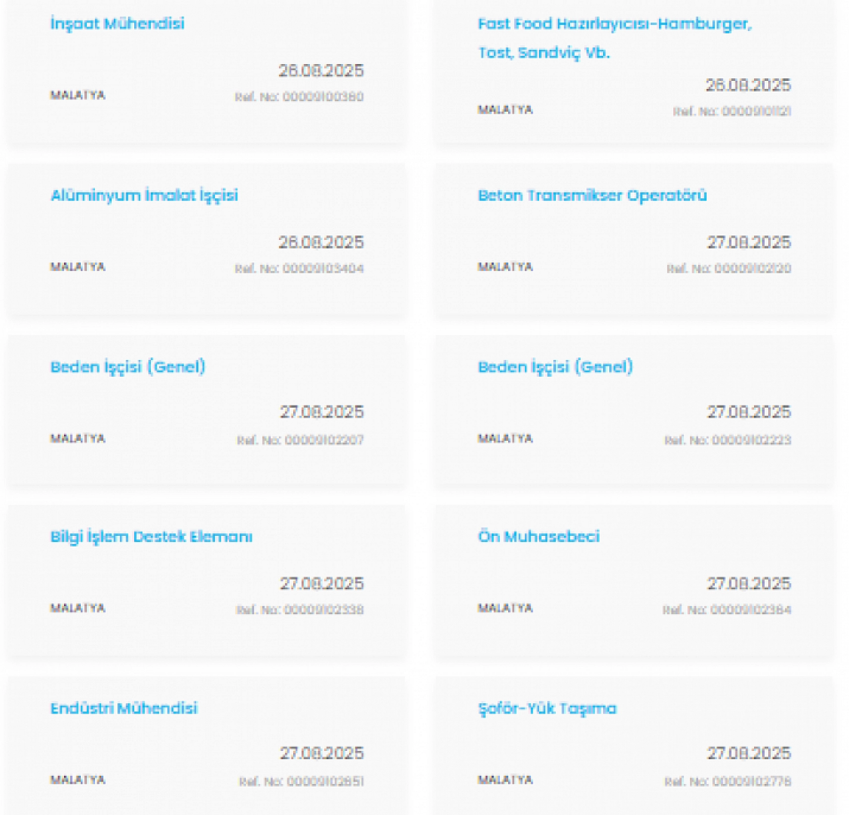 İŞKUR'dan Malatya'ya istihdam atağı: Onlarca meslek dalında personel alımı başladı