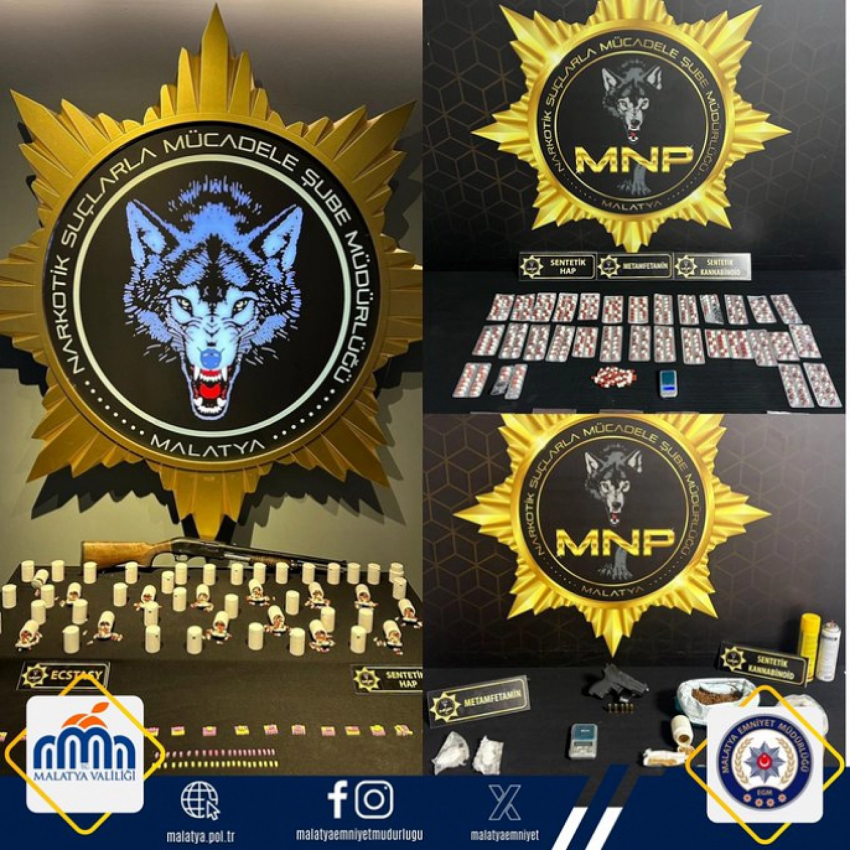 Malatya'da uyuşturucu operasyonu: Binlerce madde ele geçirildi