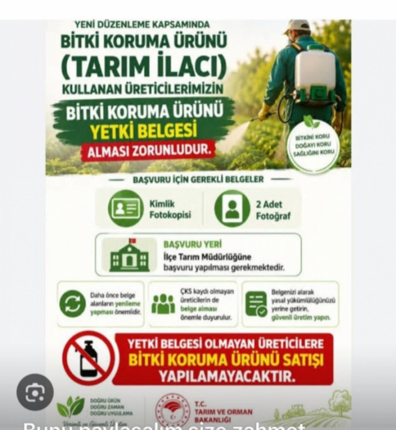 Malatyalılar dikkat! Belgesi olmayan çiftçilere satılmayacak!