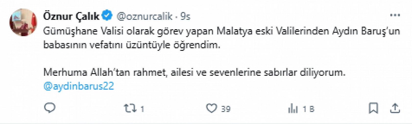 Baruş'un acı günü