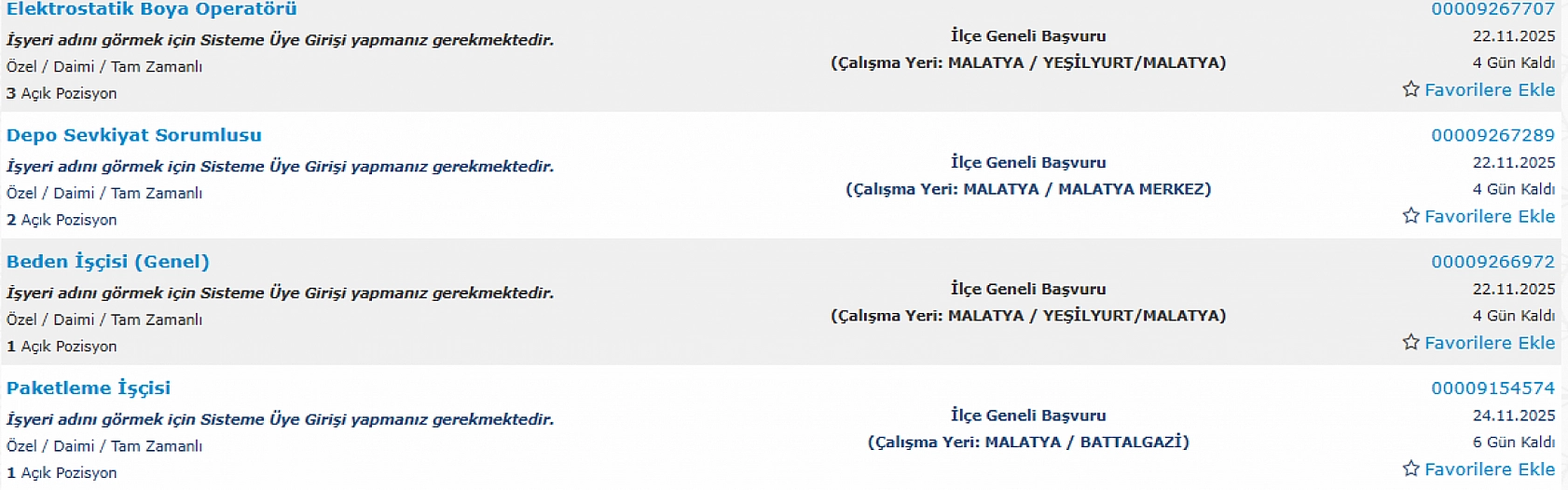 Malatya'da iş arayanlara müjde: 200 personel alımı başlıyor…