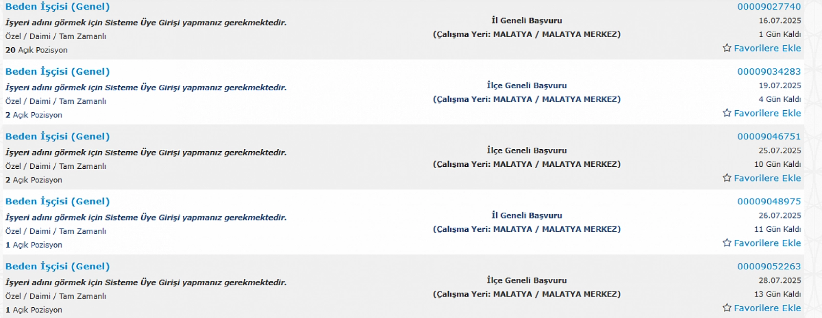 Malatya'da iş arayanlara müjde: 894 personel alımı başlıyor…