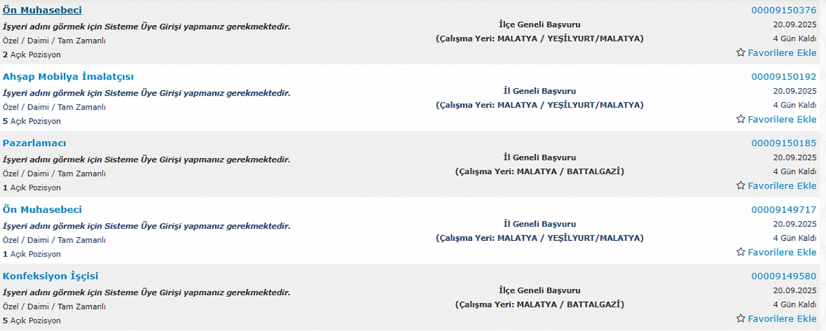 Malatya'da iş arayanlara müjde: 194 personel alımı başlıyor…