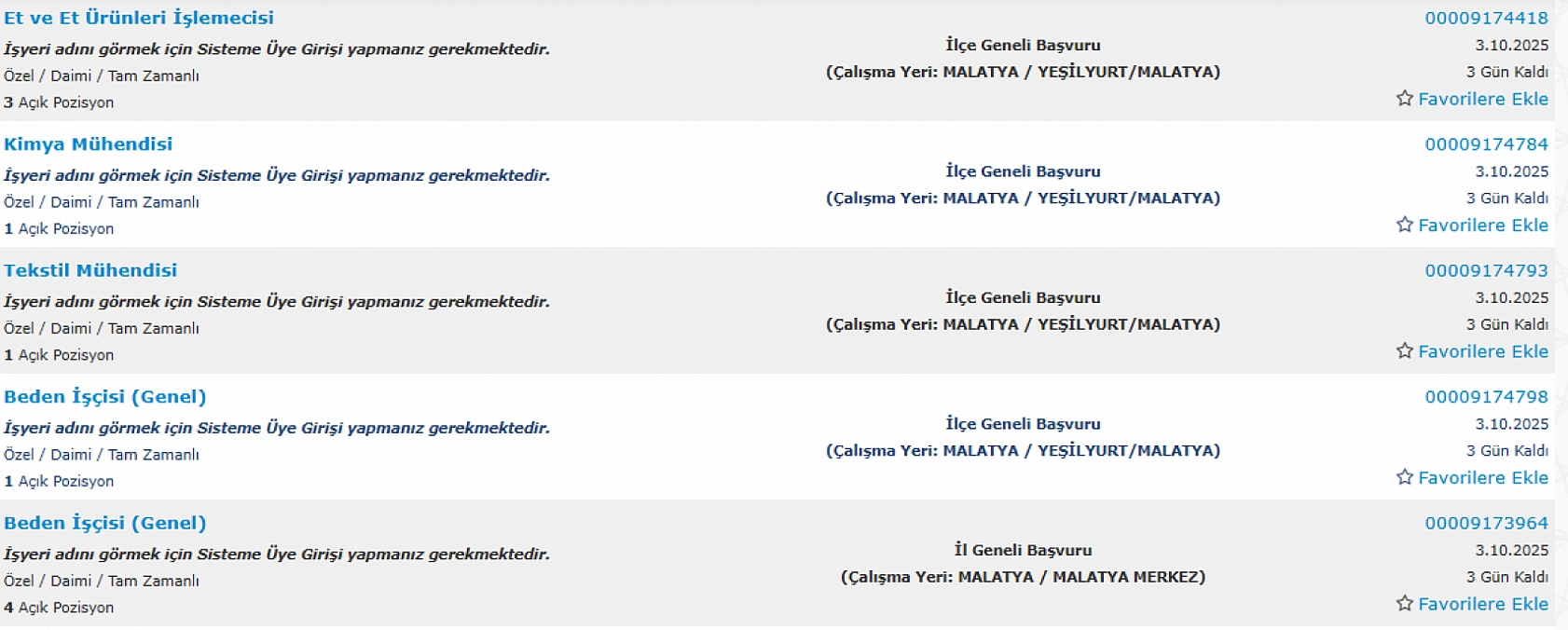 Malatya'da iş arayanlara müjde: 161 personel alımı başlıyor…
