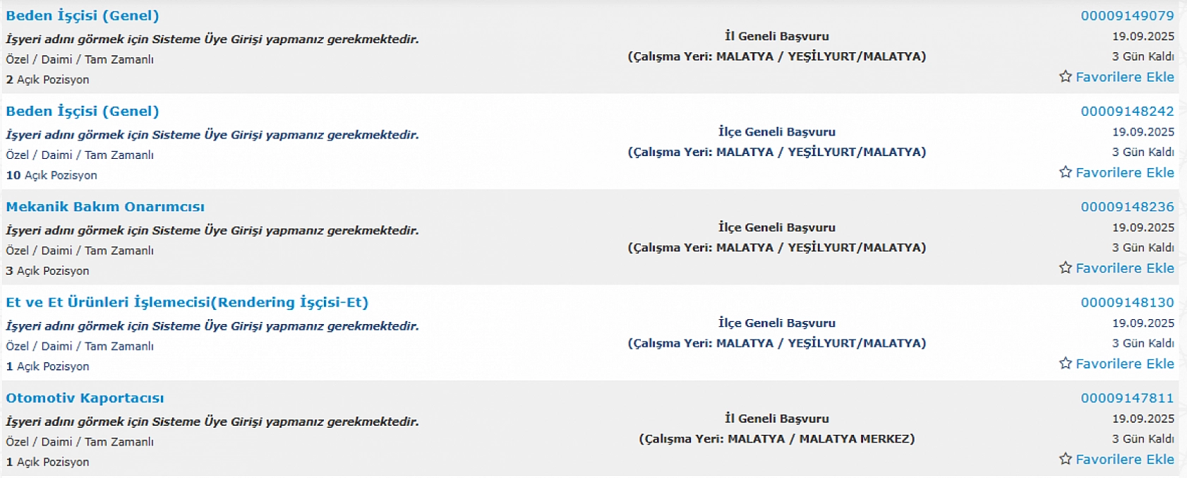 Malatya'da iş arayanlara müjde: 194 personel alımı başlıyor…
