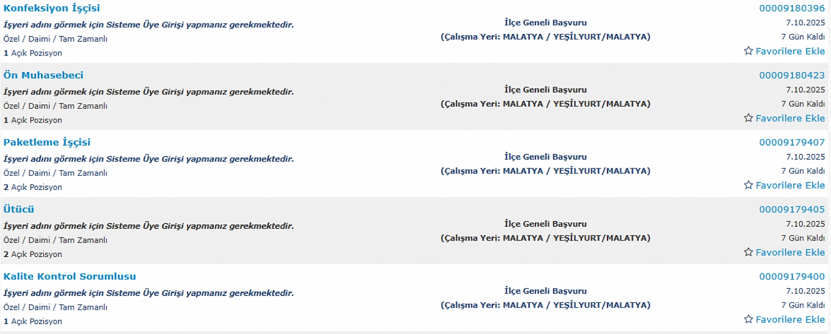 Malatya'da iş arayanlara müjde: 161 personel alımı başlıyor…