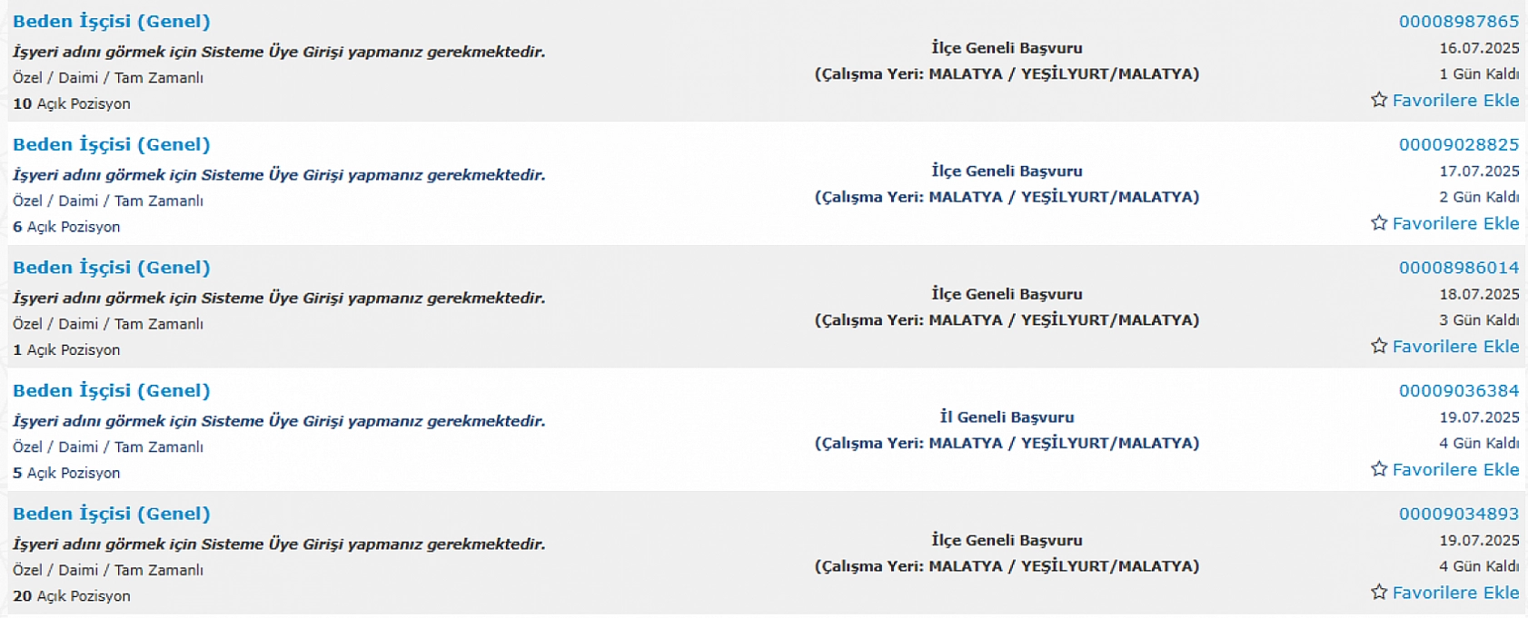 Malatya'da iş arayanlara müjde: 894 personel alımı başlıyor…