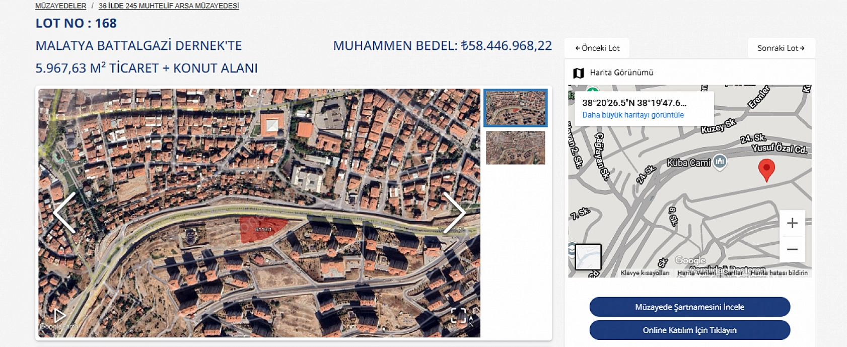 Malatya'da arsa satışı başlıyor! Yüzde 25 peşin, 48 ay vade seçeneği olacak…