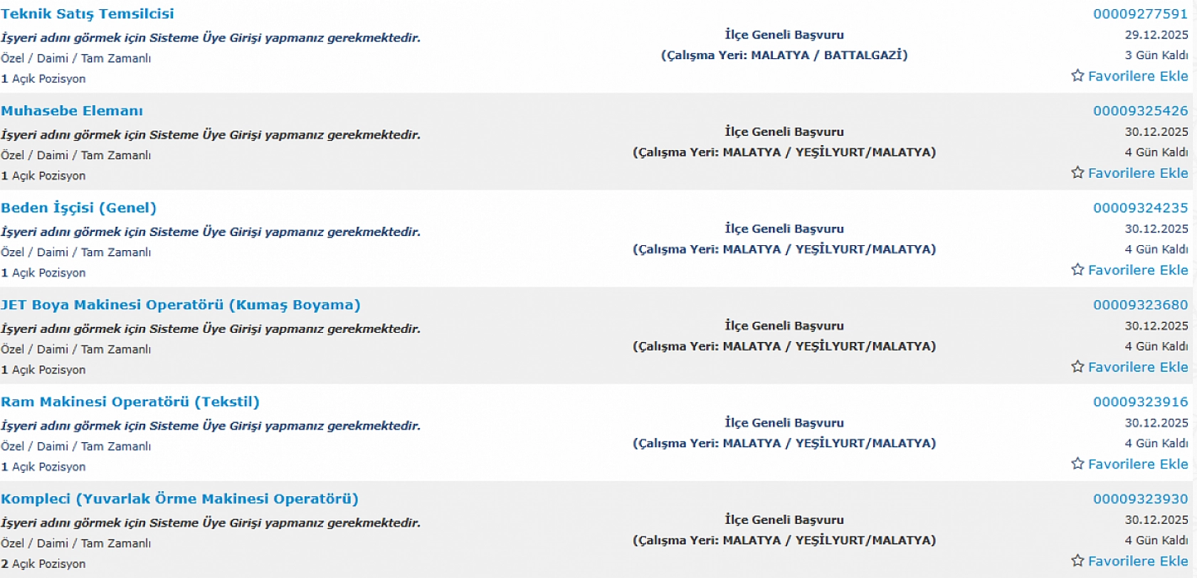 Malatya'da iş arayanlara müjde: 124 personel alımı başlıyor…