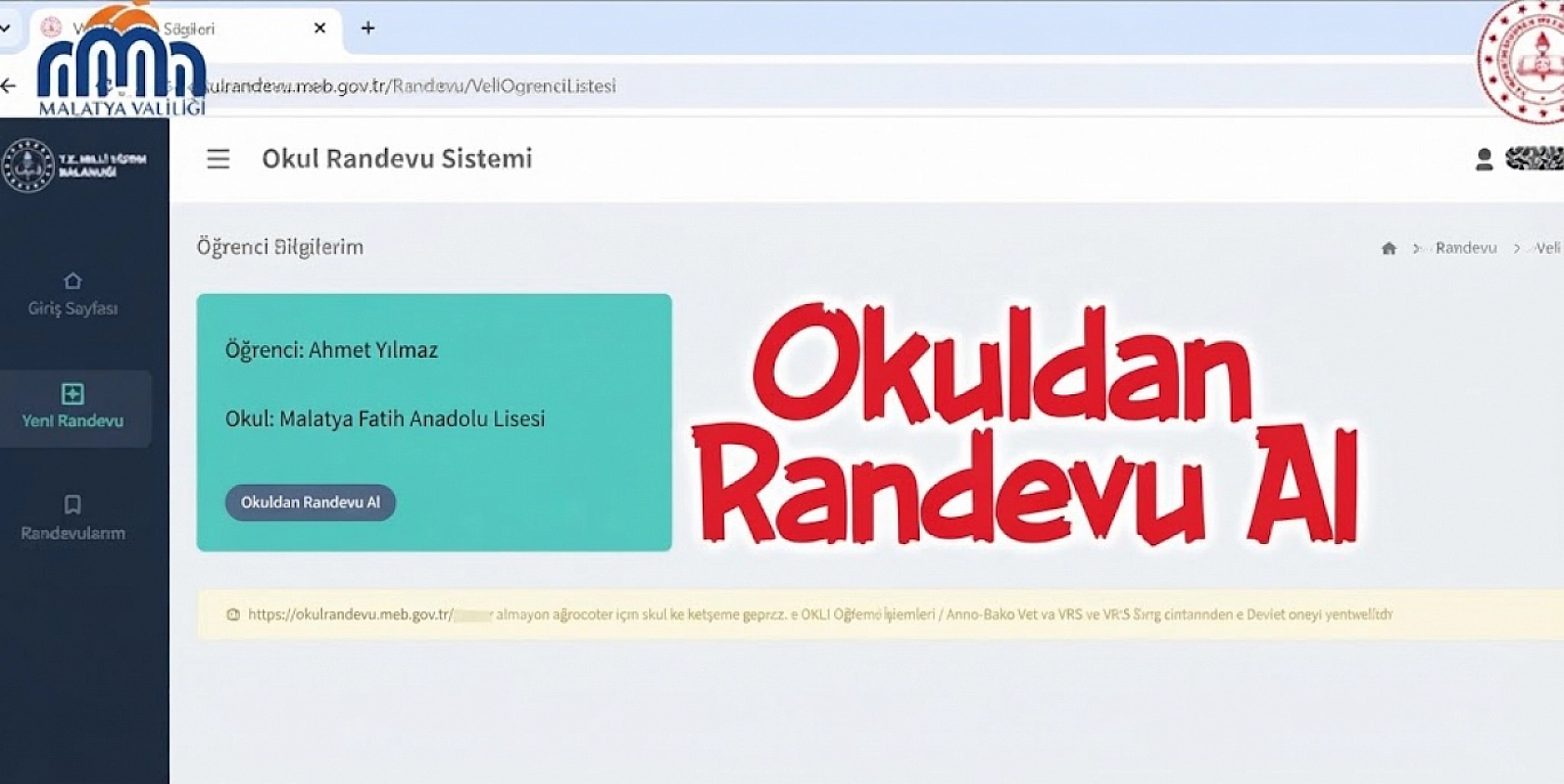 Malatya'da okul ziyaretleri artık randevulu: Veli randevu sistemi nasıl kullanılır?
