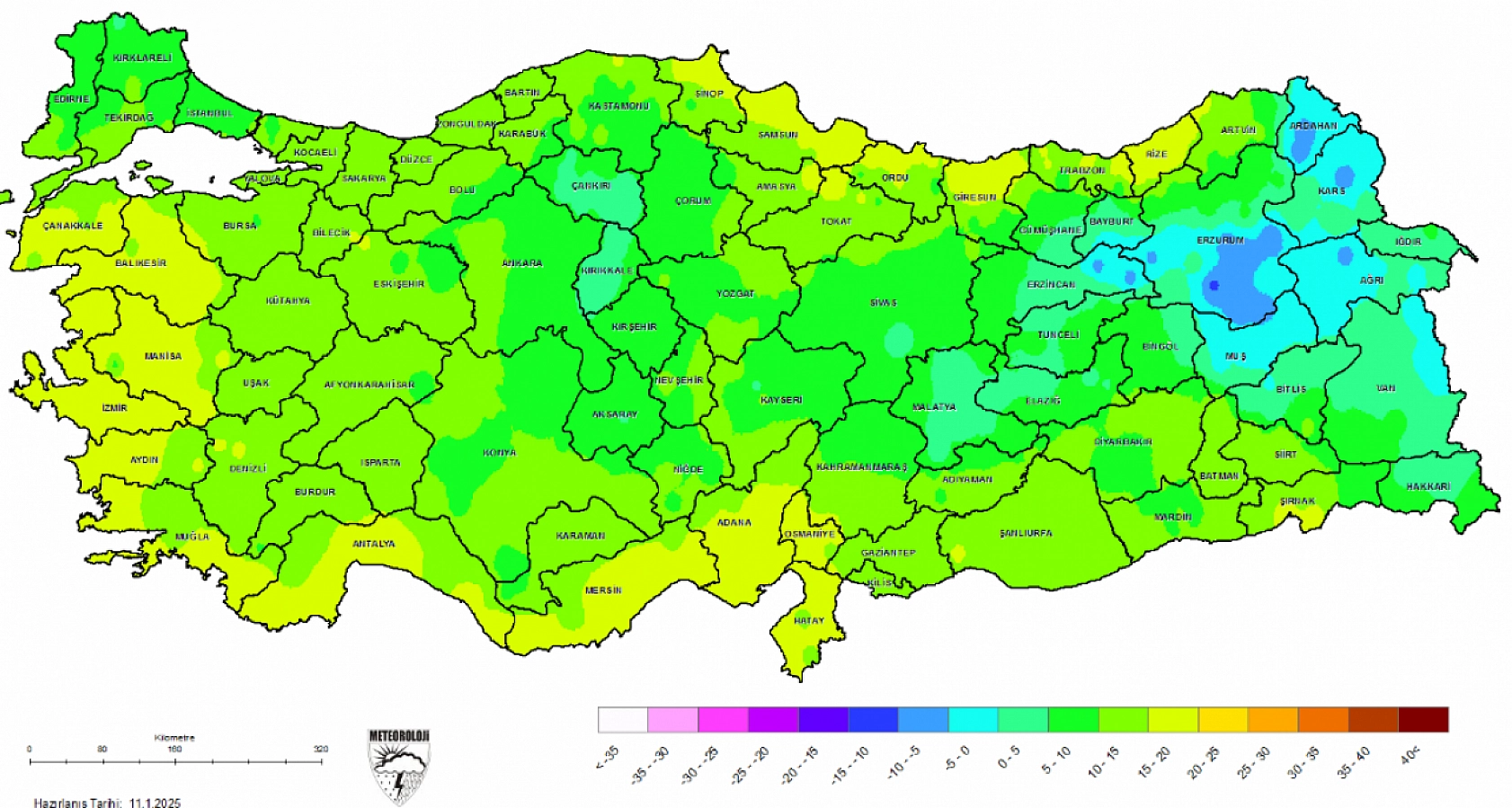 En Soğuk ve En Sıcak İller Belli Oldu! İşte Detaylar...