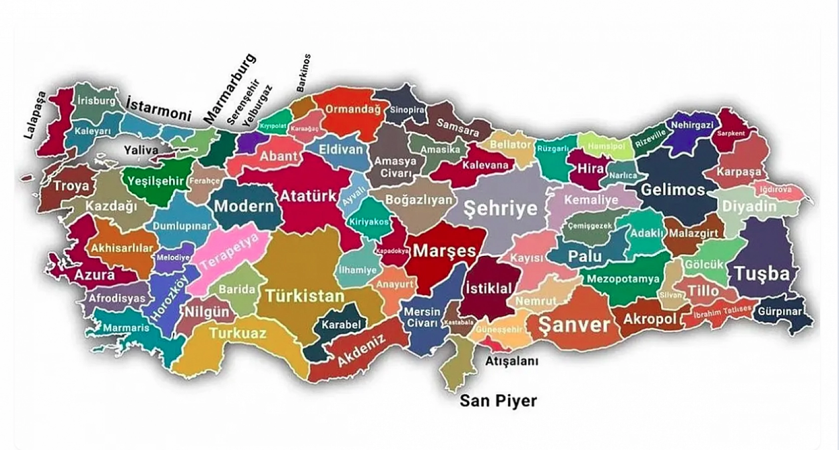 Yapay zeka Türkiye haritasını yeniden çizdi: Malatya ve Elazığ'ın ismi değişti!