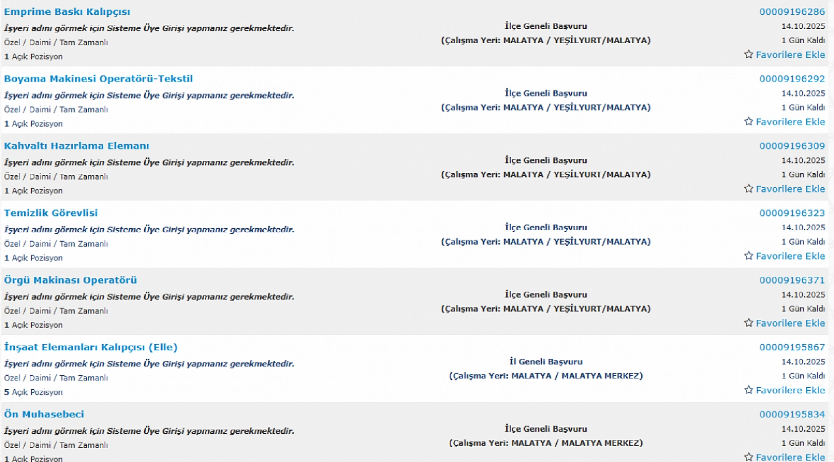 Malatya'da iş arayanlara müjde: 183 personel alımı başlıyor…