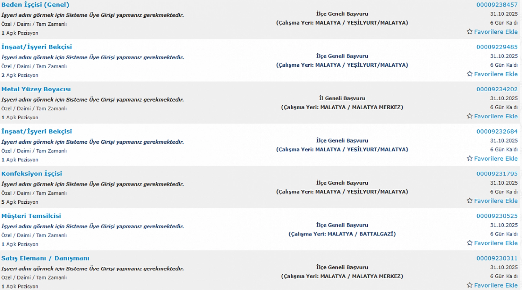 Malatya'da iş arayanlara müjde: 290 personel alımı başlıyor…
