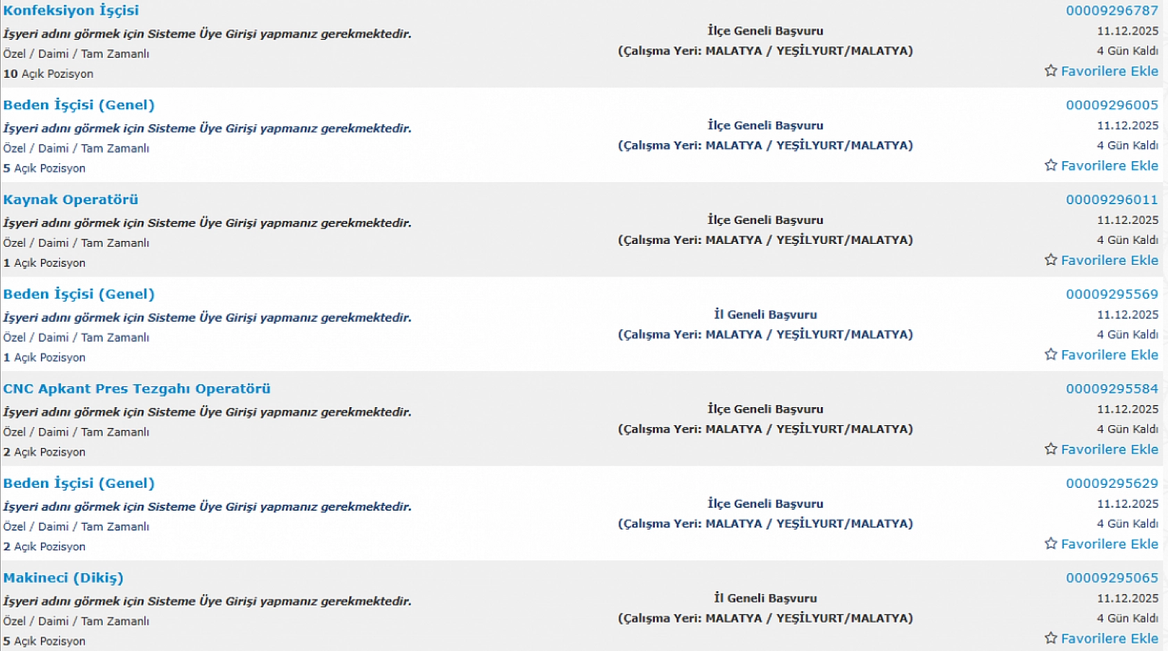 Malatya'da iş arayanlara müjde: 239 personel alımı başlıyor…