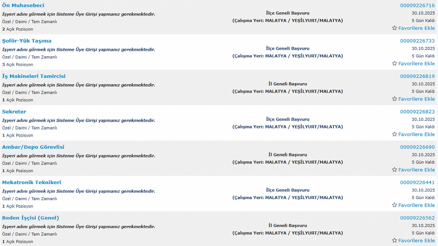 Malatya'da iş arayanlara müjde: 290 personel alımı başlıyor…