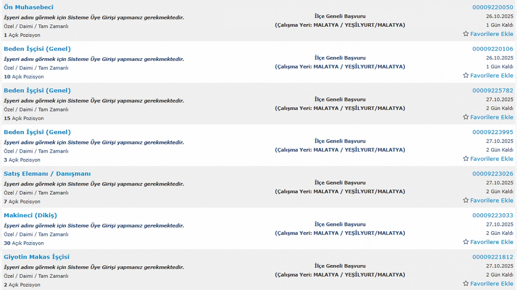 Malatya'da iş arayanlara müjde: 290 personel alımı başlıyor…