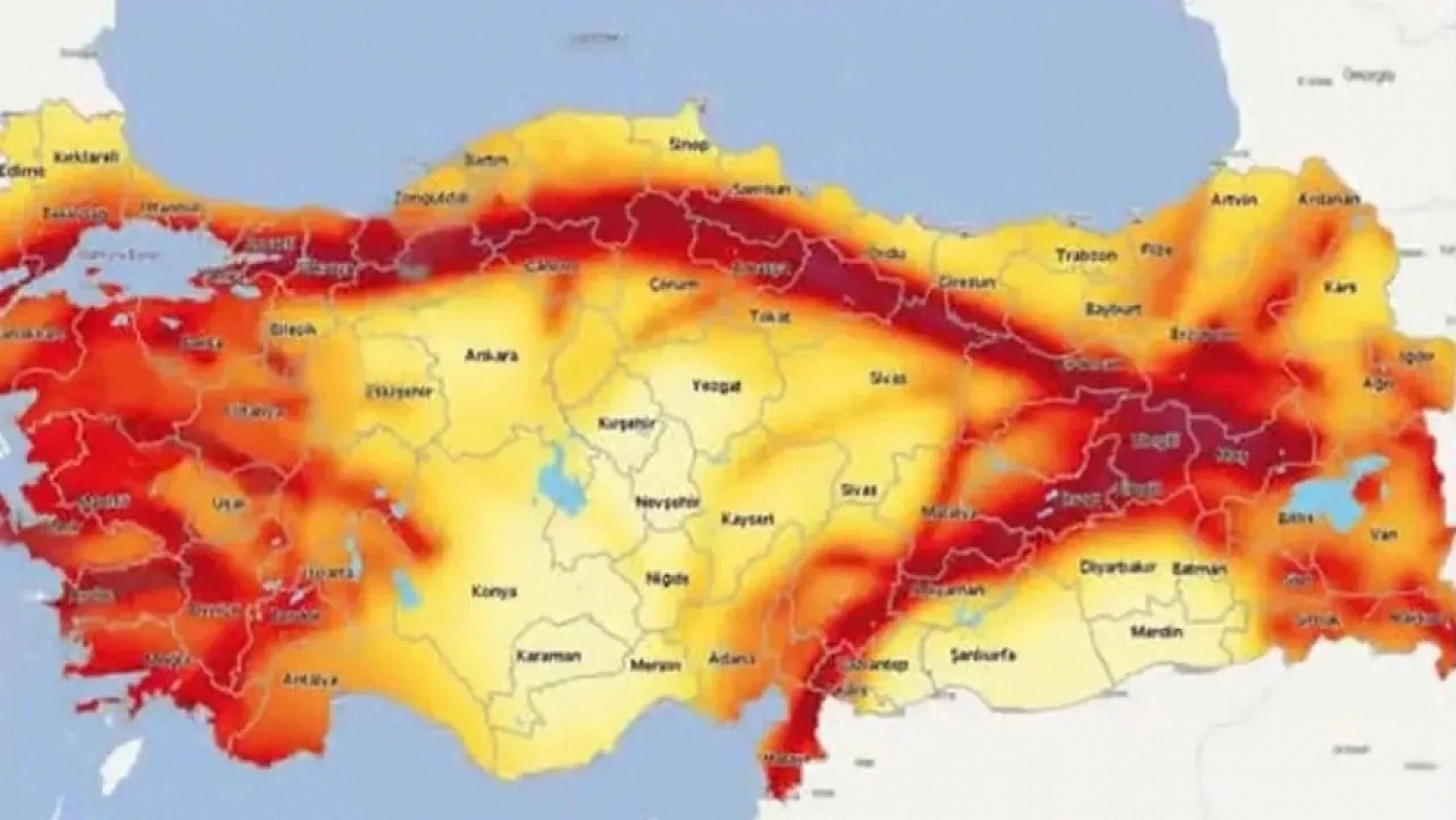 Türkiye Deprem Haritası Güncellendi: Riskli Bölgeler Açıklandı.! Listede Malatya'da Var.