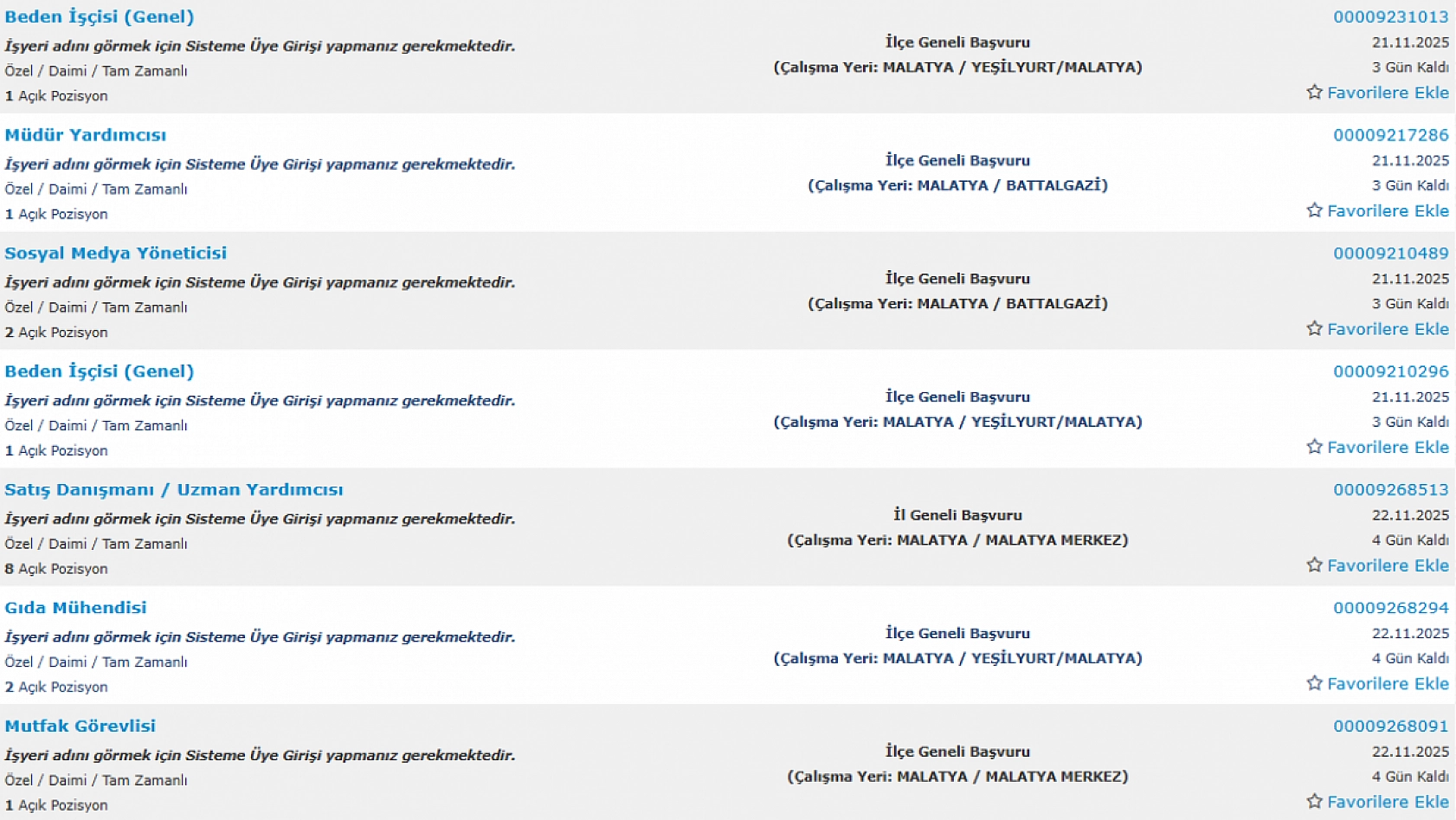 Malatya'da iş arayanlara müjde: 200 personel alımı başlıyor…