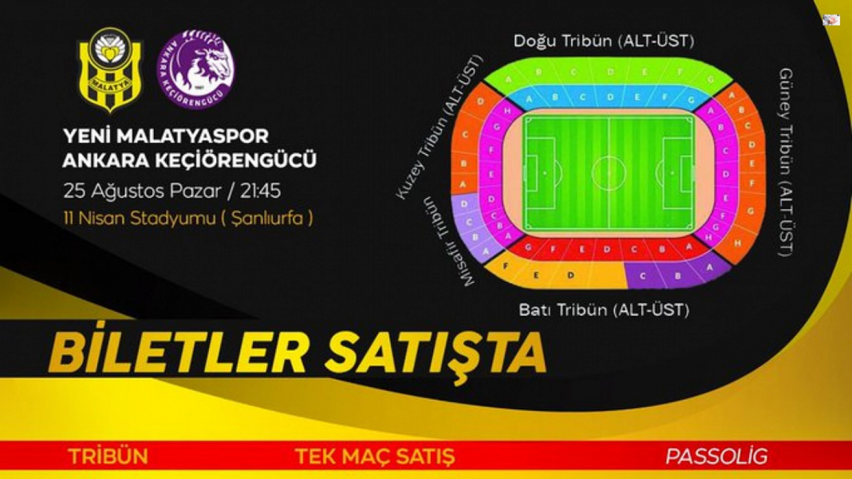 Yeni Malatyaspor Biletleri Satışta!