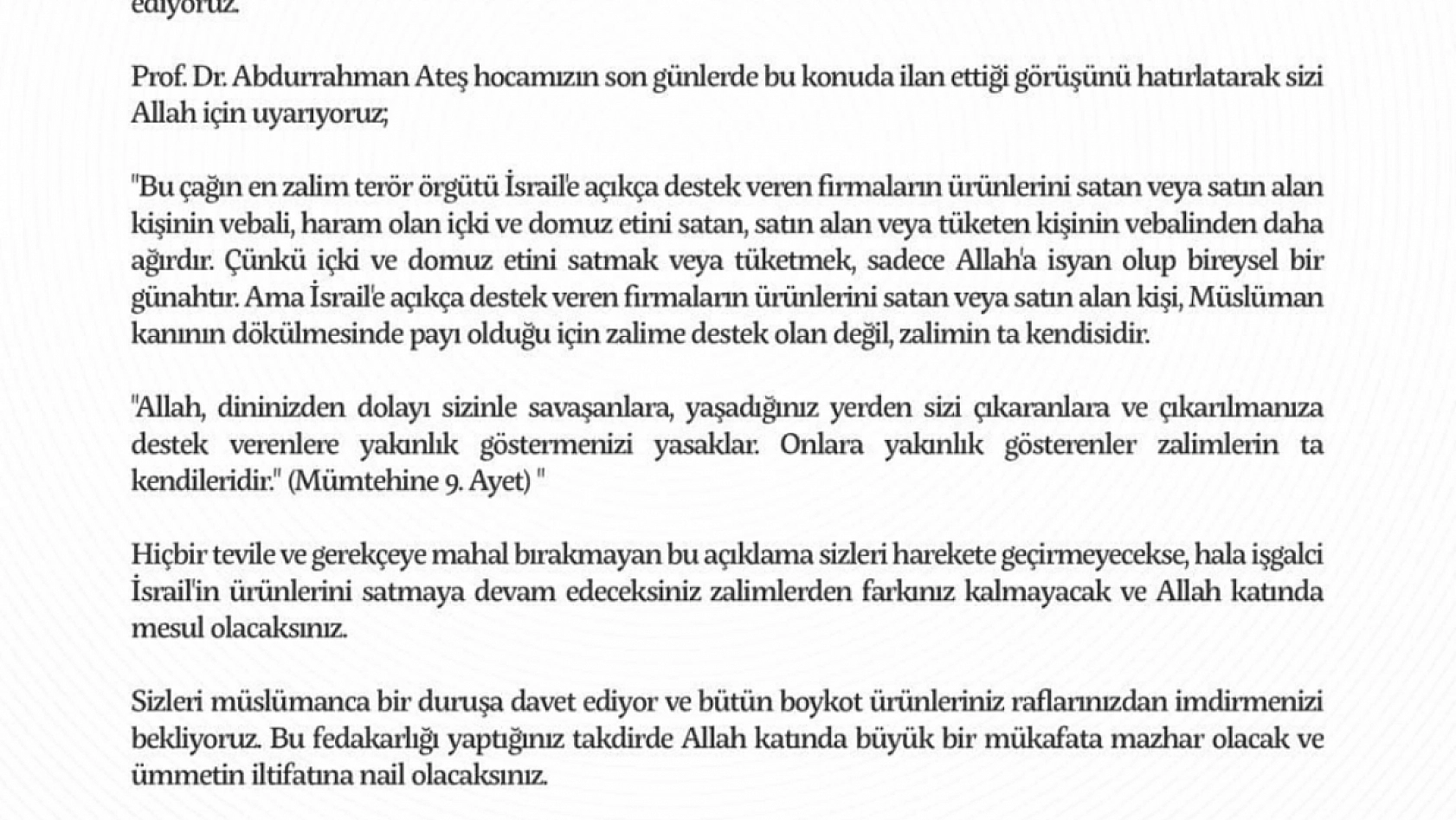 Malatya Boykot İnisiyatifi'nden Marketlere Çağrı: Bu Ürünleri Raflardan Kaldırın!