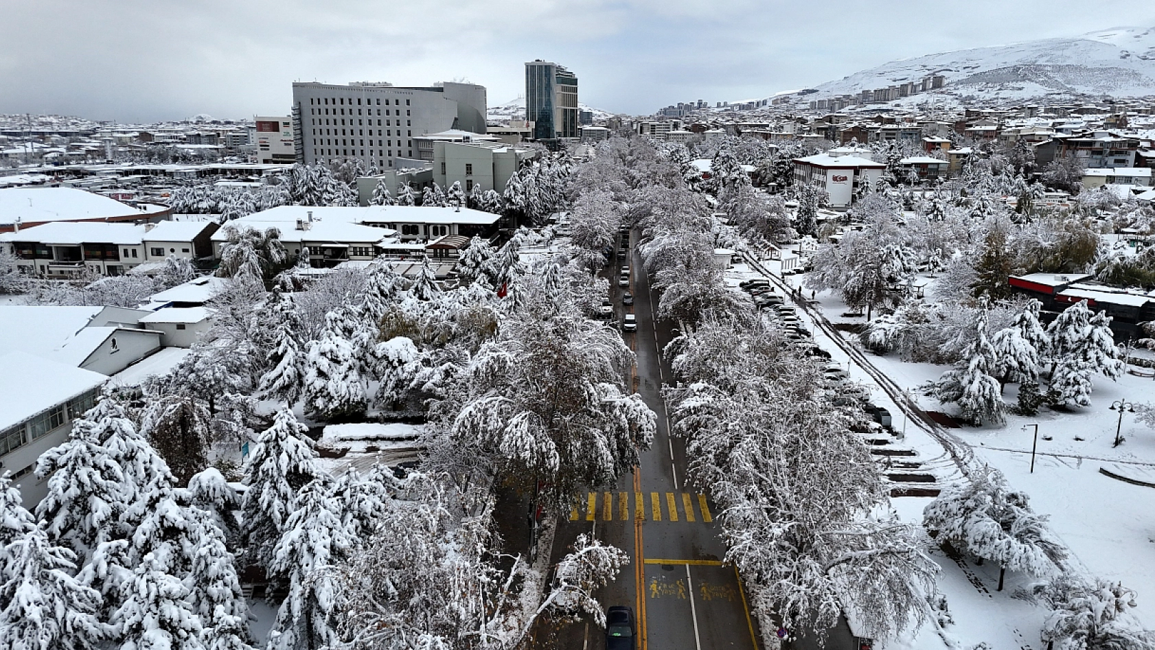 Malatya'da kış manzarası büyüledi