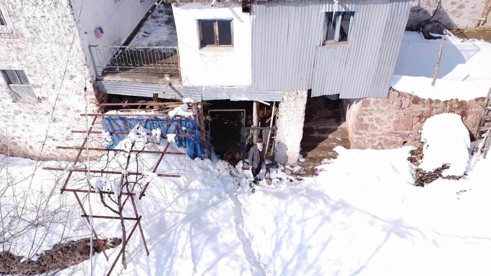 Malatya'da Karlı Yaşam Dronla Görüntülendi!