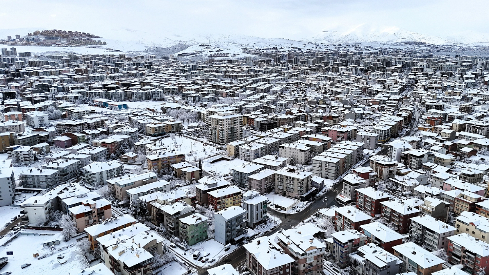 Malatya'da Kar Büyüledi: Kartpostallık Görüntüler Havadan Kaydedildi!