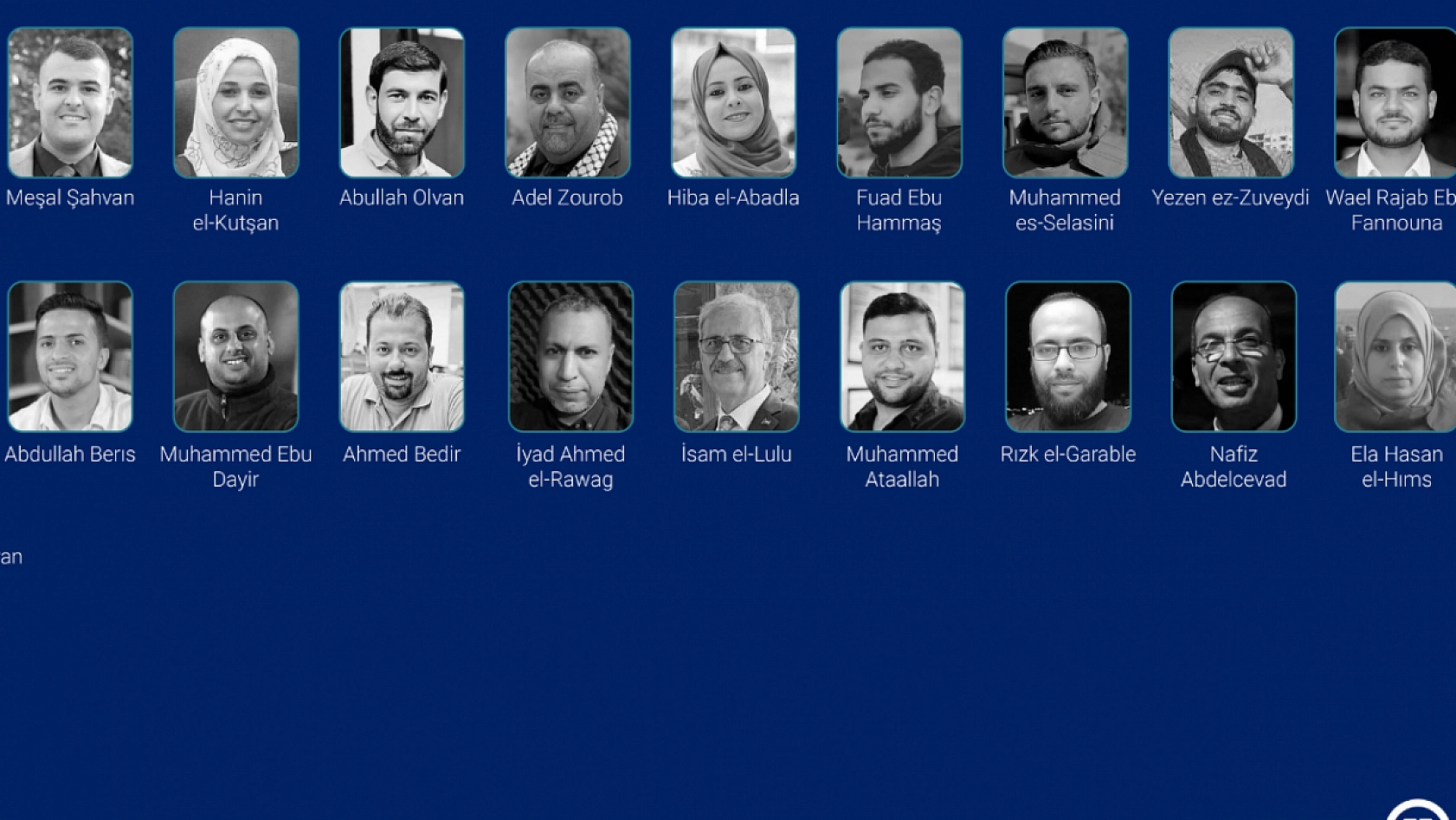 İsrail'in Gazze'ye saldırılarında hayatını kaybeden gazeteciler...