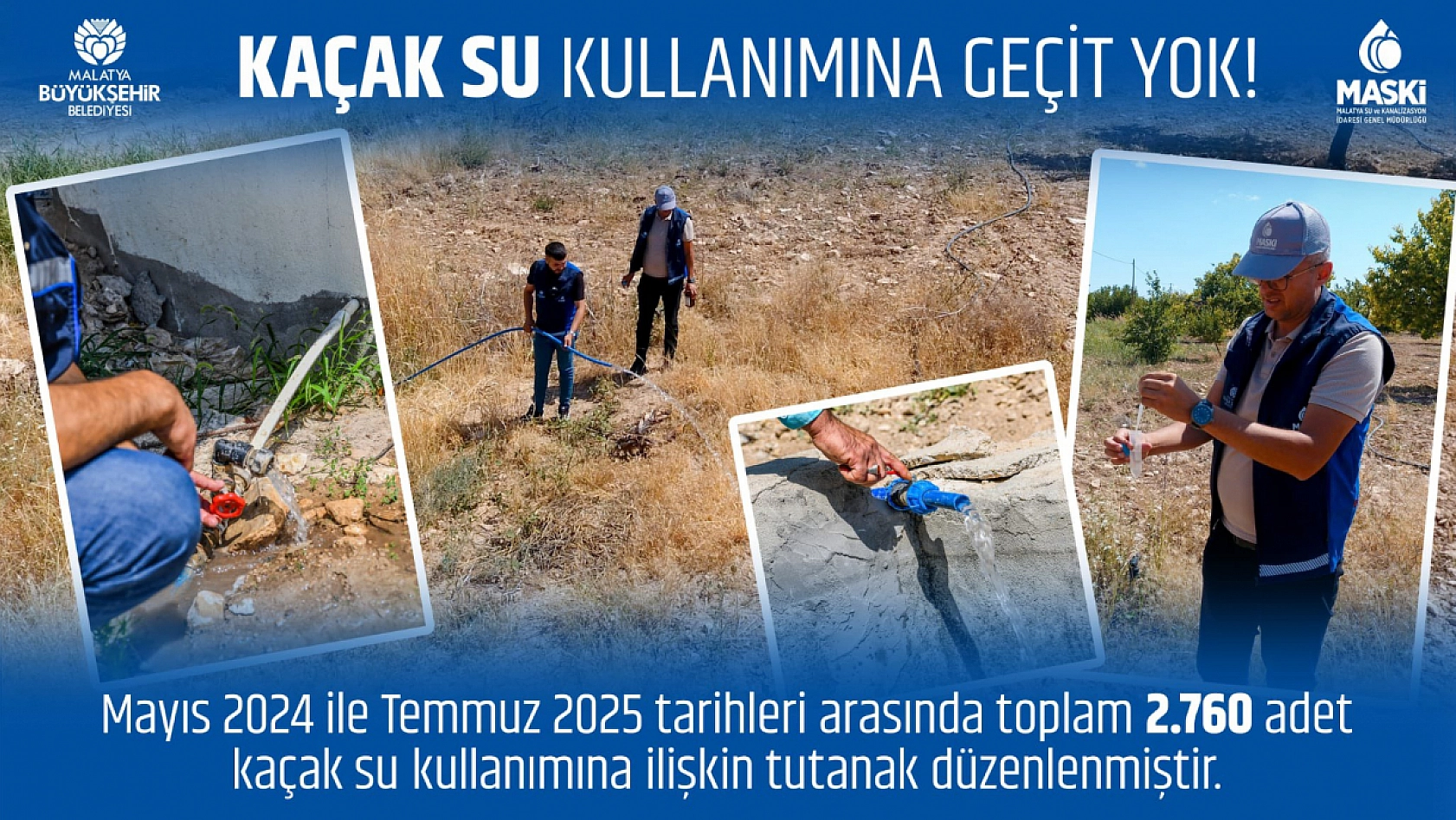 Malatya'nın suyu 10 yılın en düşük seviyesinde Saniyede 700 litre kayboluyor...