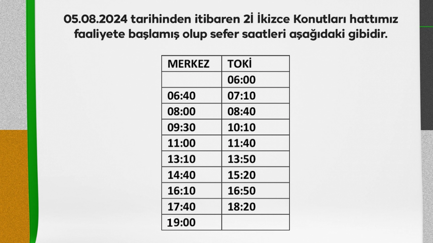MOTAŞ'tan Yeni Durak: İkizce Konutları Hattı Devrede