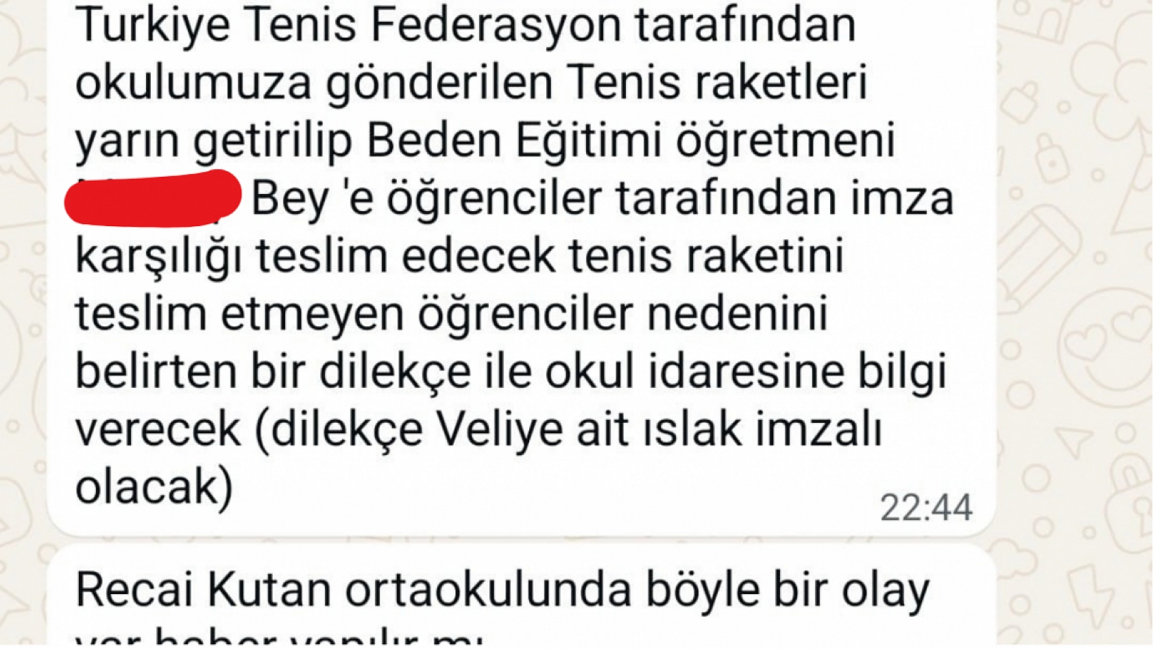 Malatya'da velilere şok mesaj: Federasyon hediye etti, okul yönetimi geri istedi..!