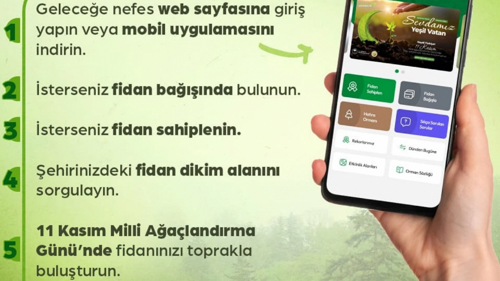 Malatya'da Yeşil Vatan Seferberliği Çağrısı: 'Fidanlar Ormana Dönüşecek'